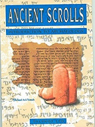 a book with a picture of an ancient scroll and the clay jars they were stored in