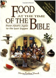 a book called "Food at the Time of the Bible" with a picture of the last supper