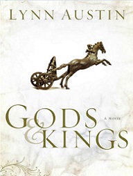 a book called "God and Kings" with a picture of an empty chariot harnessed to a horse