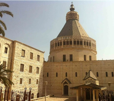 a picture of the church built where archaeologists believe the first-century Nazareth was