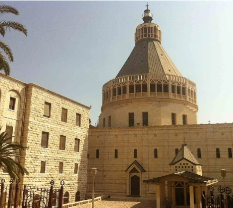 Church of Annunciation a picture of the church built where archaeologists believe the first-century Nazareth was